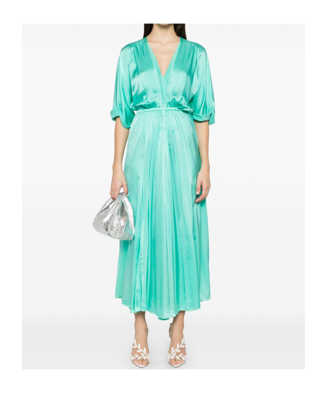 Shop Forte Forte Elegant Halfsleeve Midi Dress