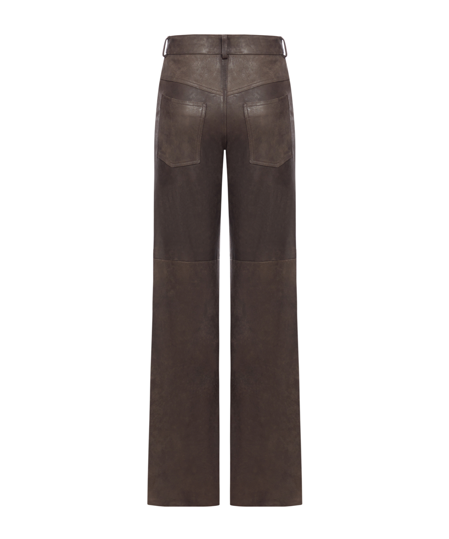 Salvatore Santoro Panelled Leather Trousers In Brown