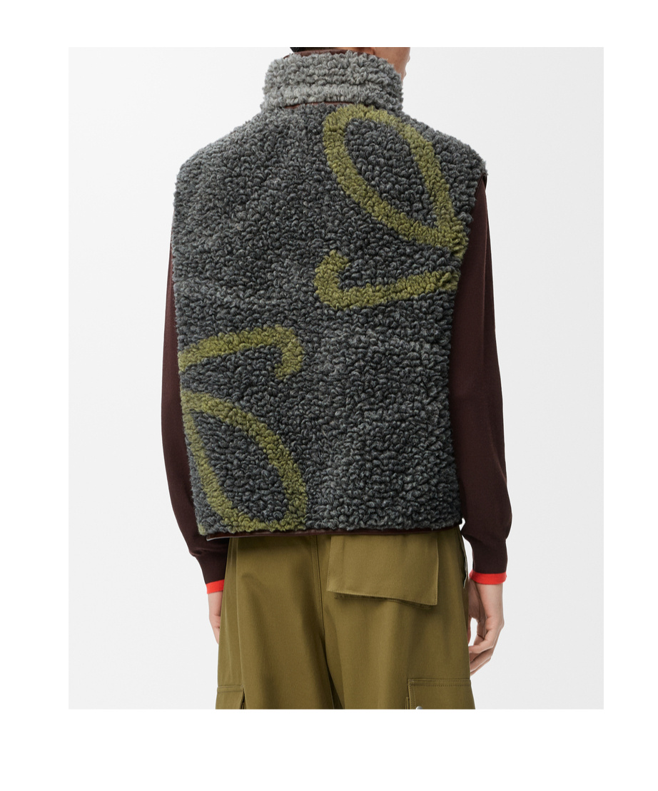 Loewe Vest In Wool Blend In Gray