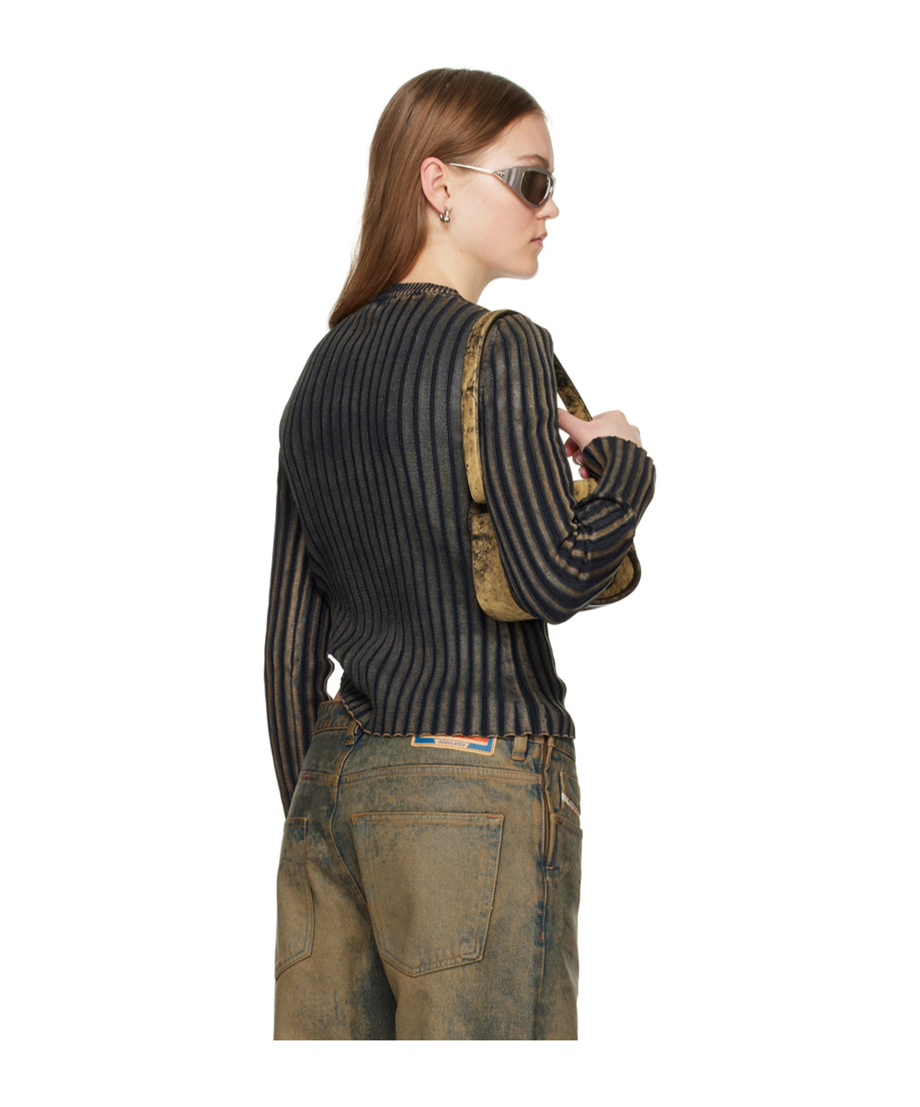 Diesel Ssense Exclusive Brown Sweater In Black