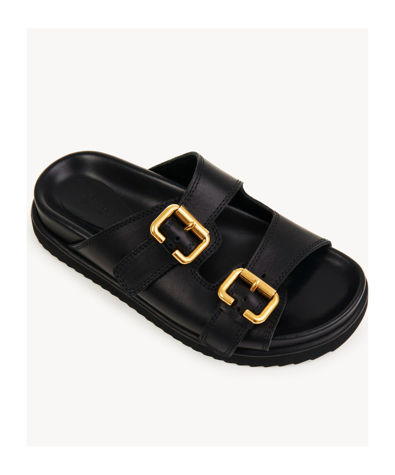Chloé Womens Chloe Nil Double-strap Cowhide Mules In Black