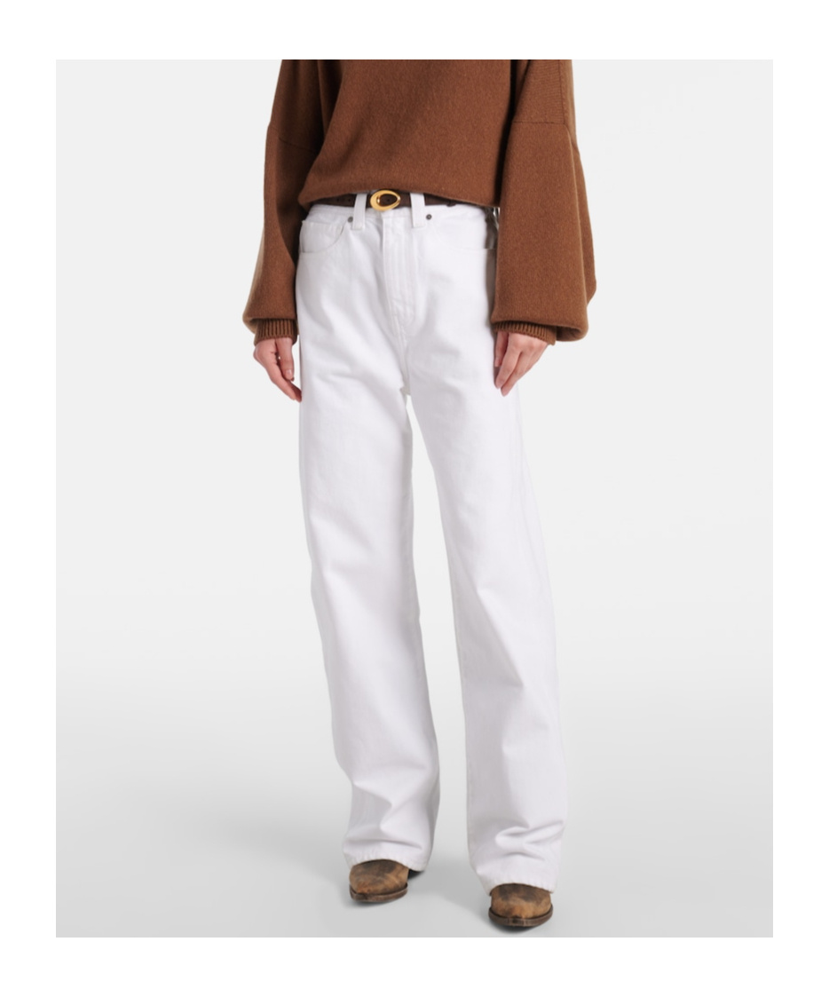 Khaite Bonnie Low-rise Straight Jeans In White