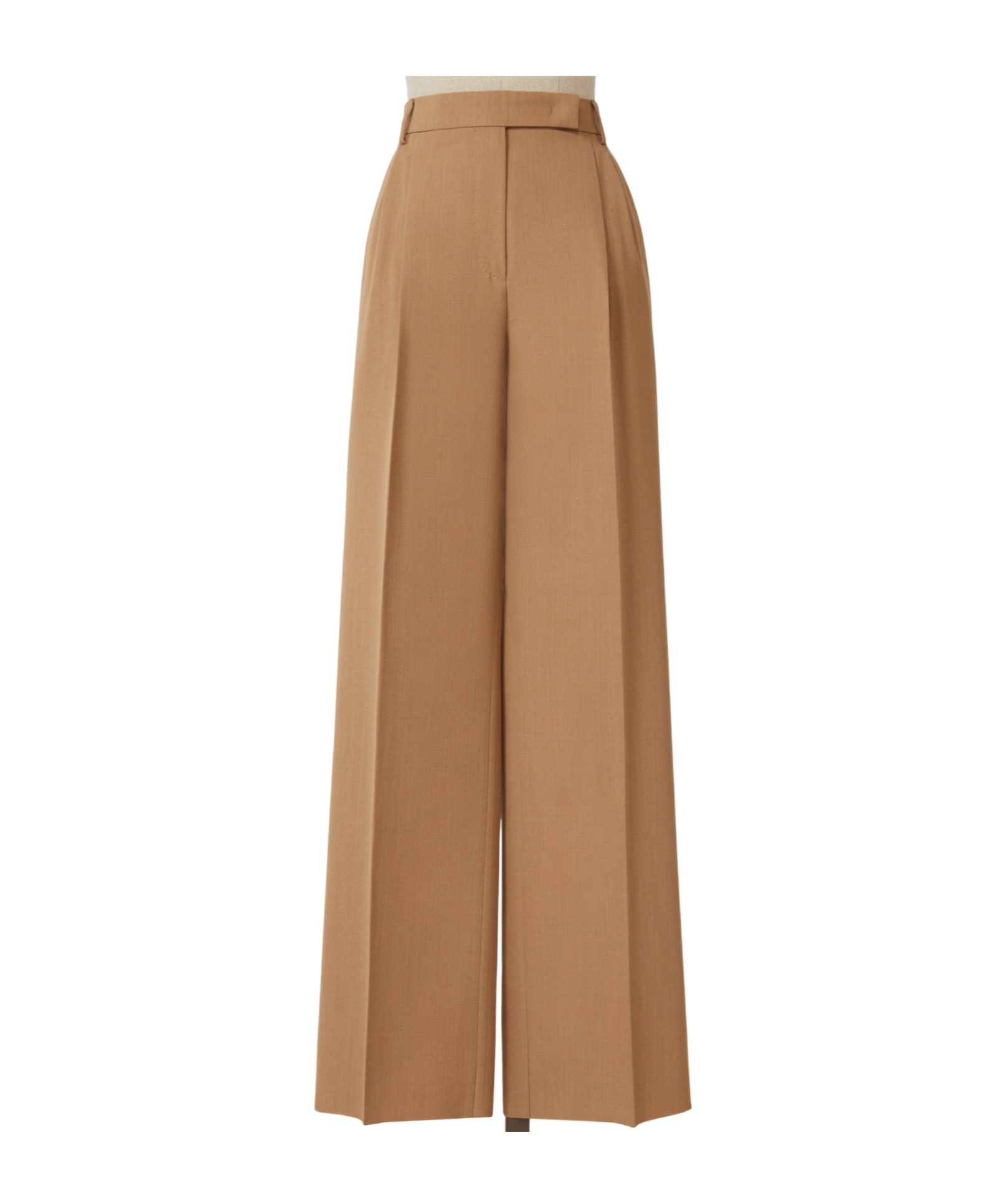 Max Mara Wool Wide-leg Trousers In Brown