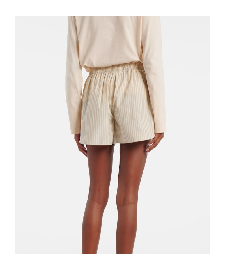 The Row Striped Shorts In Brown