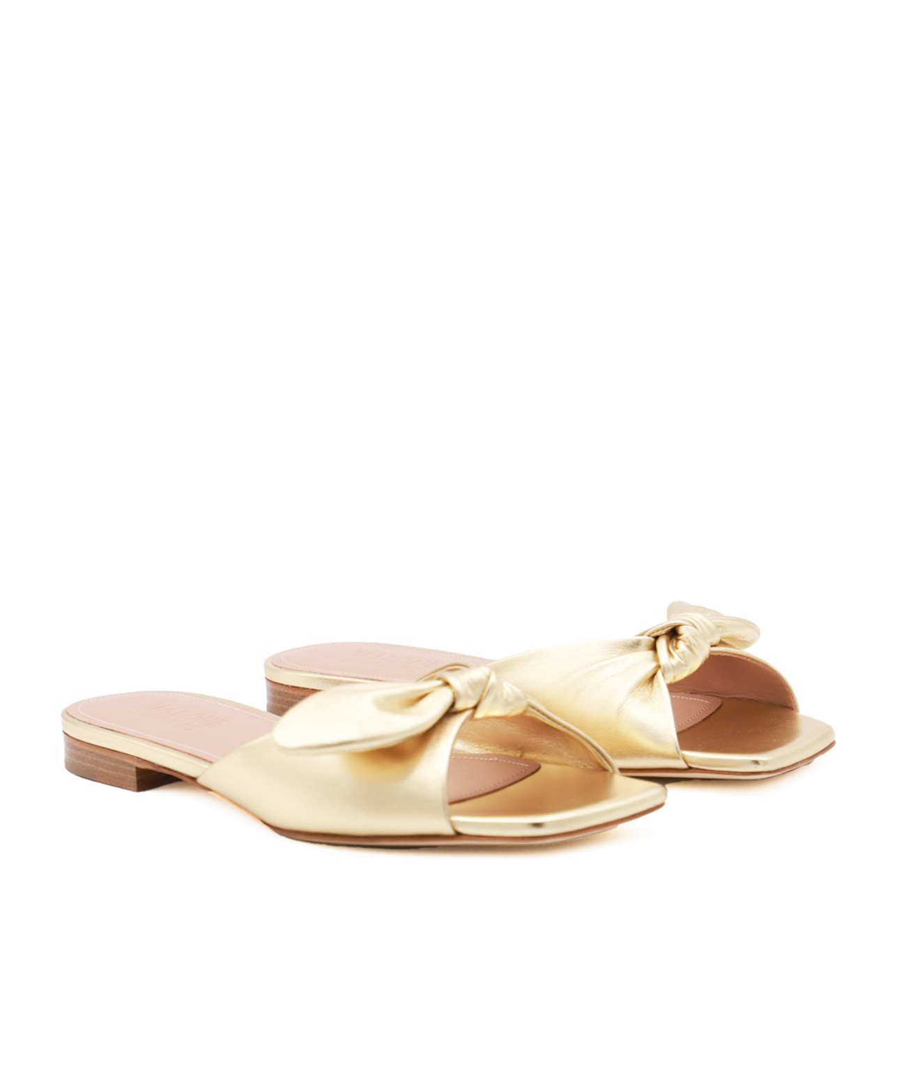 Malone Souliers Vargas 10 Metallic Leather Mules In Nude