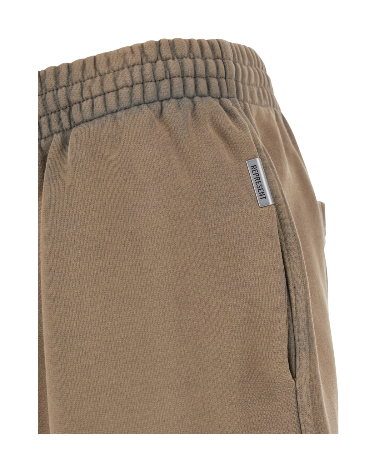 Represent Brown Shorts With Elasticated Waist And Logo Lettering On The Front In Cotton Man In Brown
