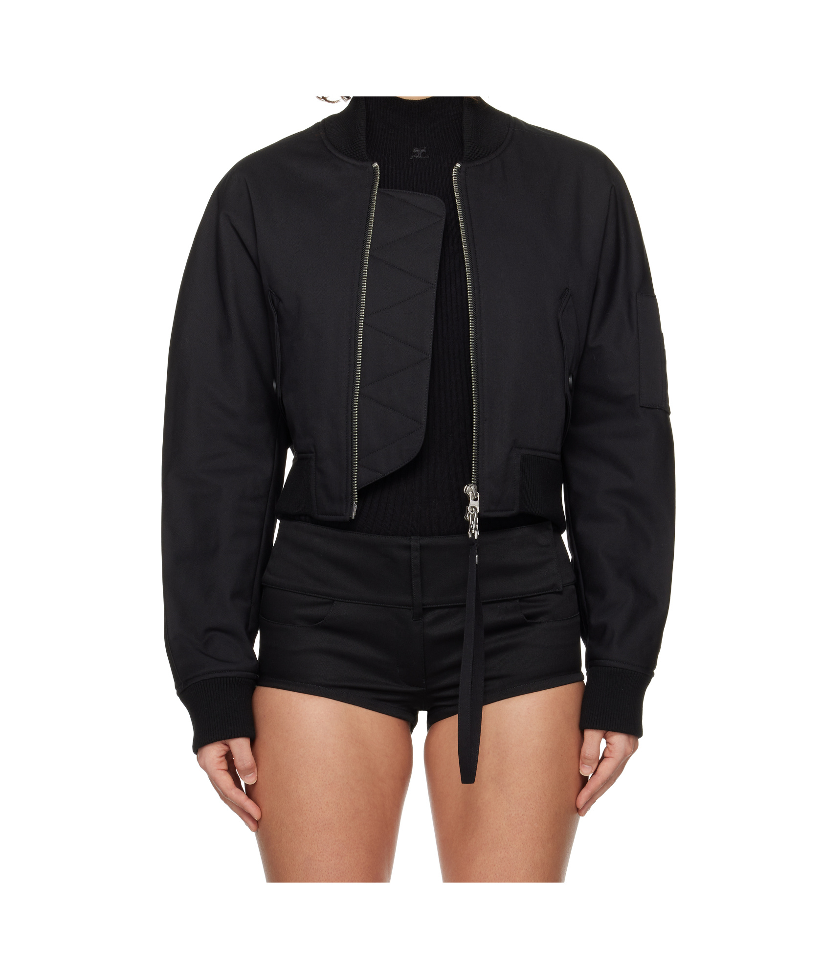 Courrèges Scuba Bomber Jacket Casual Jackets And Parka Black