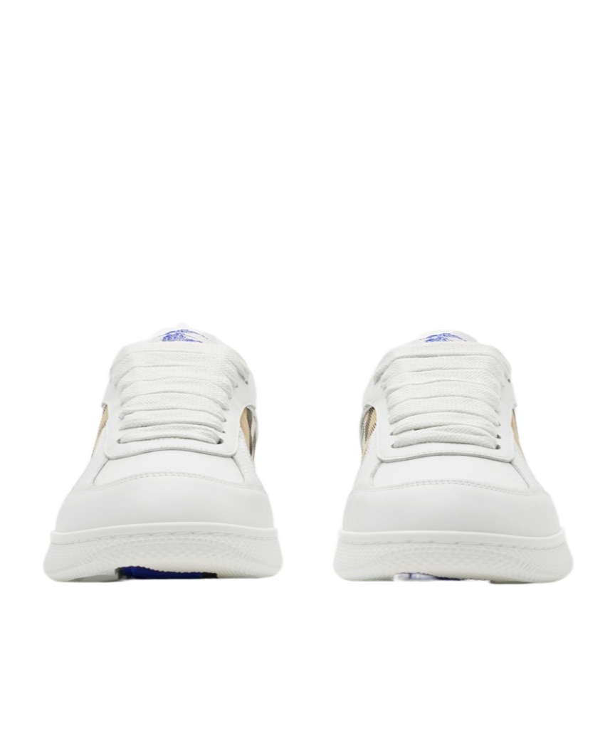 Burberry Terrace Leather Low-top Sneakers In White