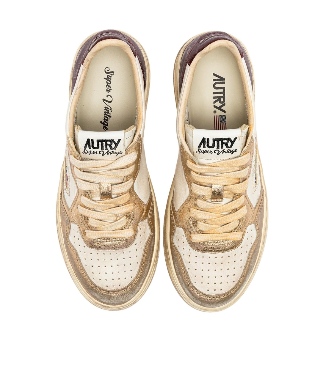 Autry Ultra-retro Low-cut Sneakers In Nude