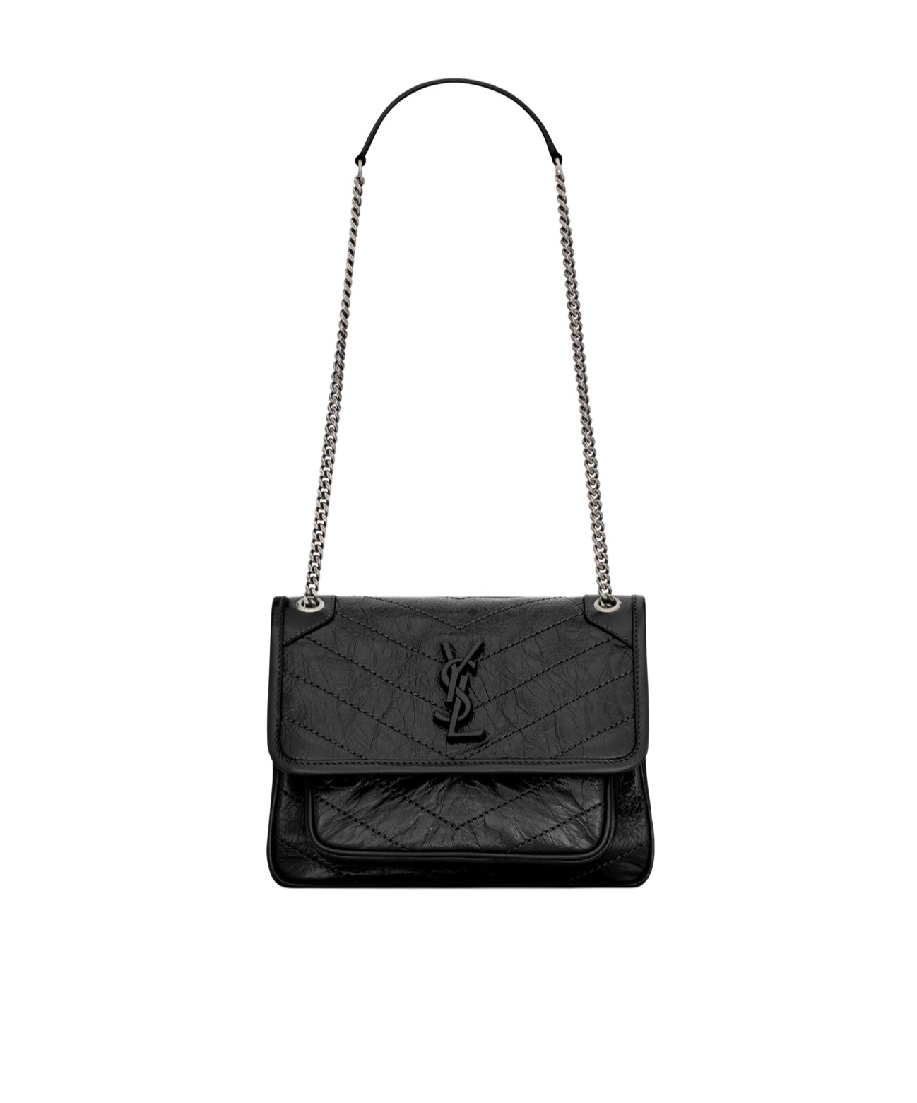 Saint Laurent Niki Medium Shoulder Bag In Black