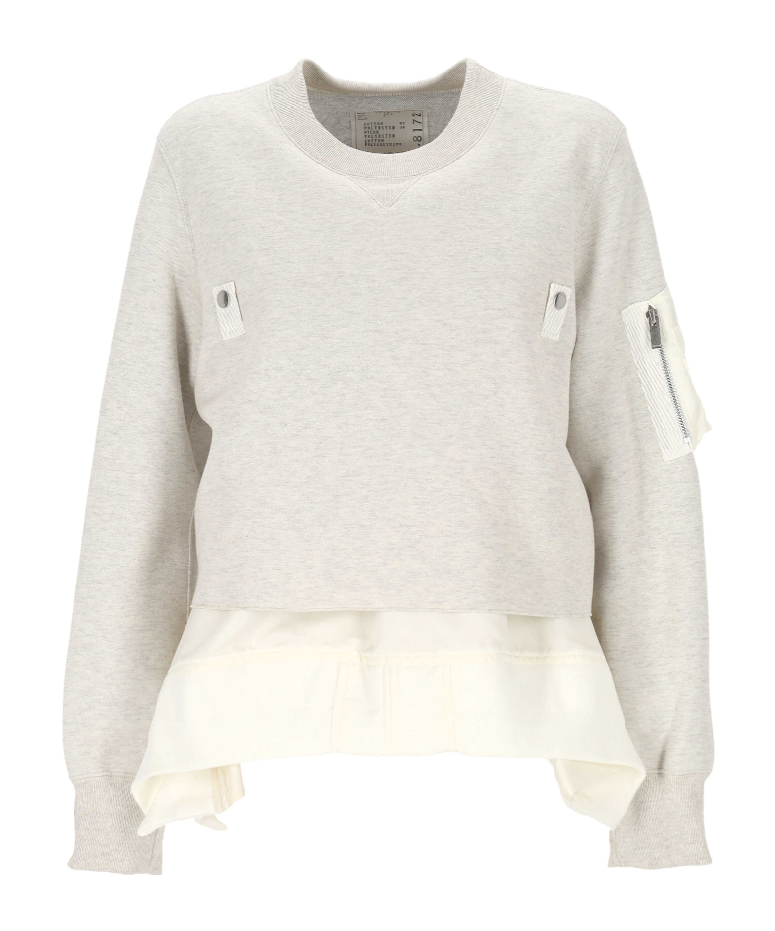 Sacai Long-sleeved Sweatshirt In Gray