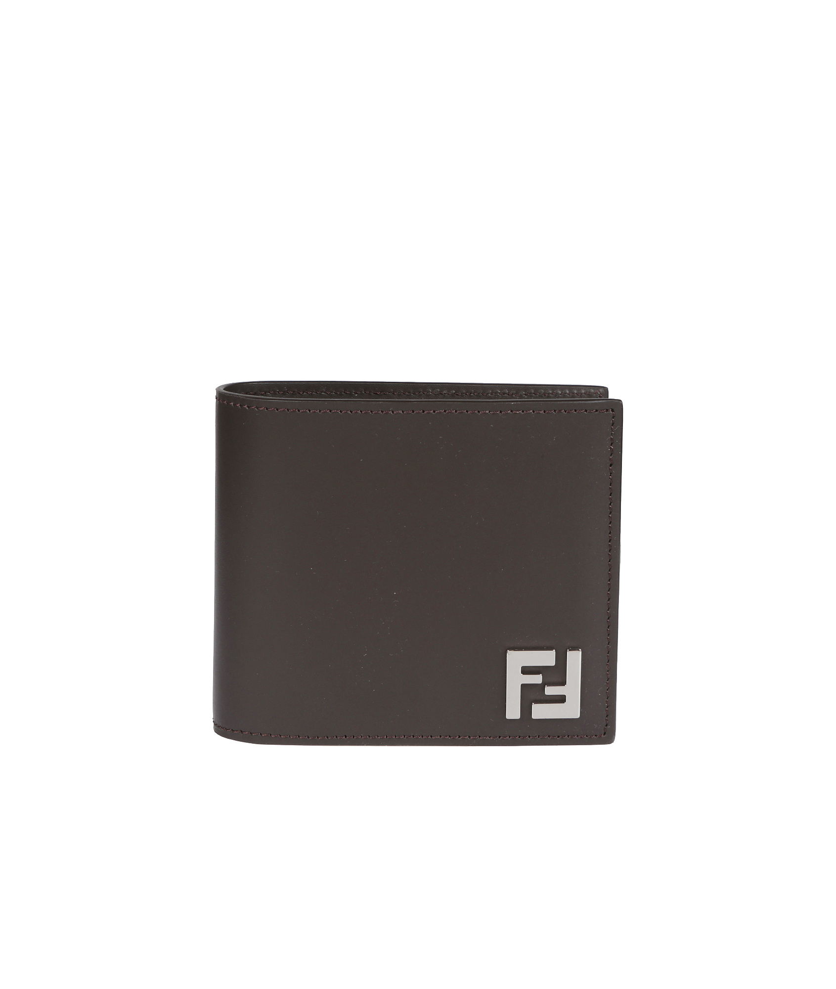 Fendi Ff-plaque Wallet In Black