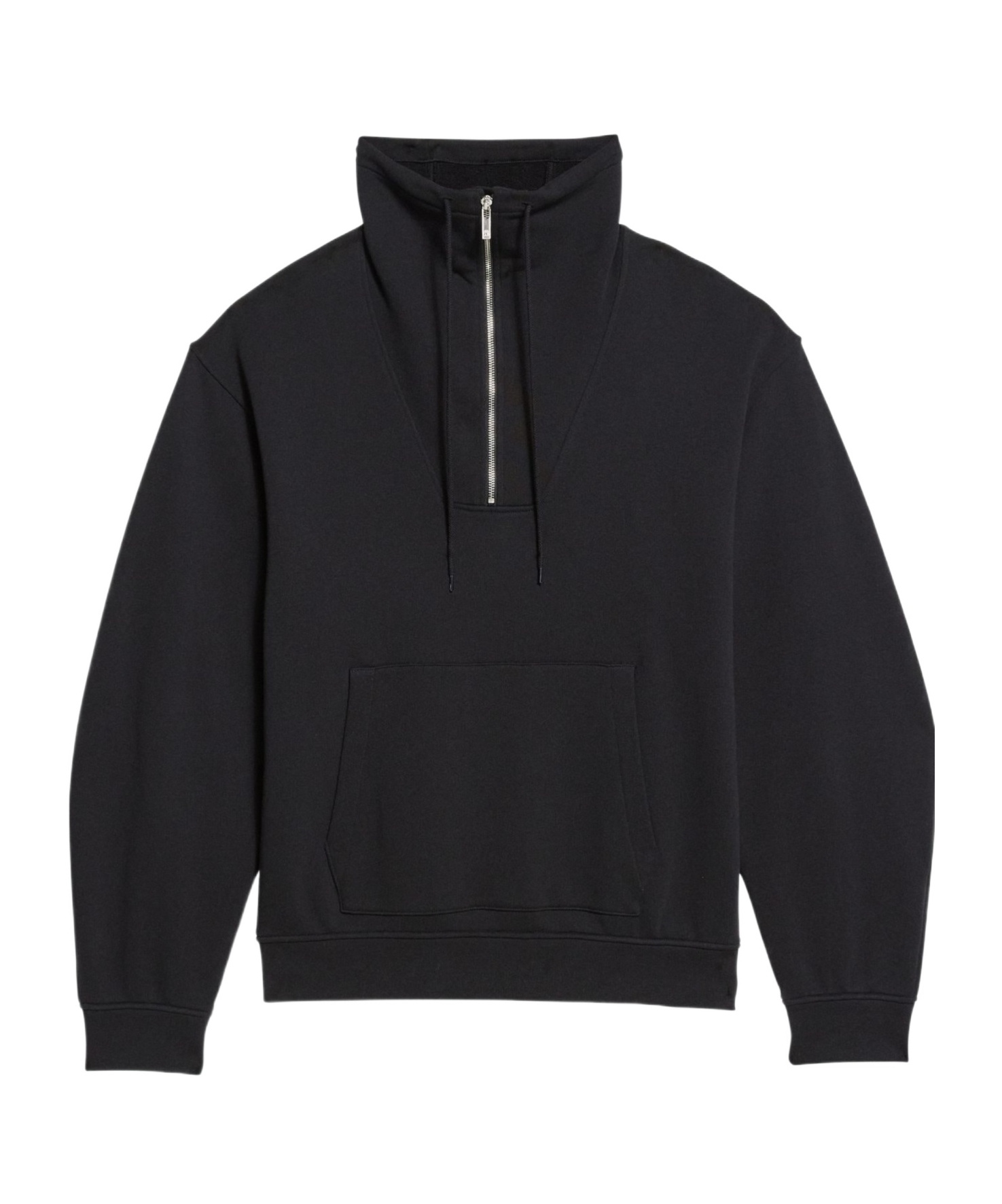 HELMUT LANG DRAWSTRING STAND-UP COLLAR SWEATSHIRT 