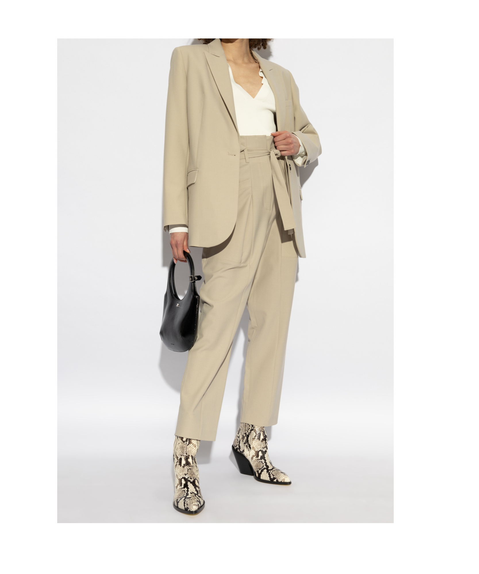 Iro Belt-loop Casual Pants In Nude