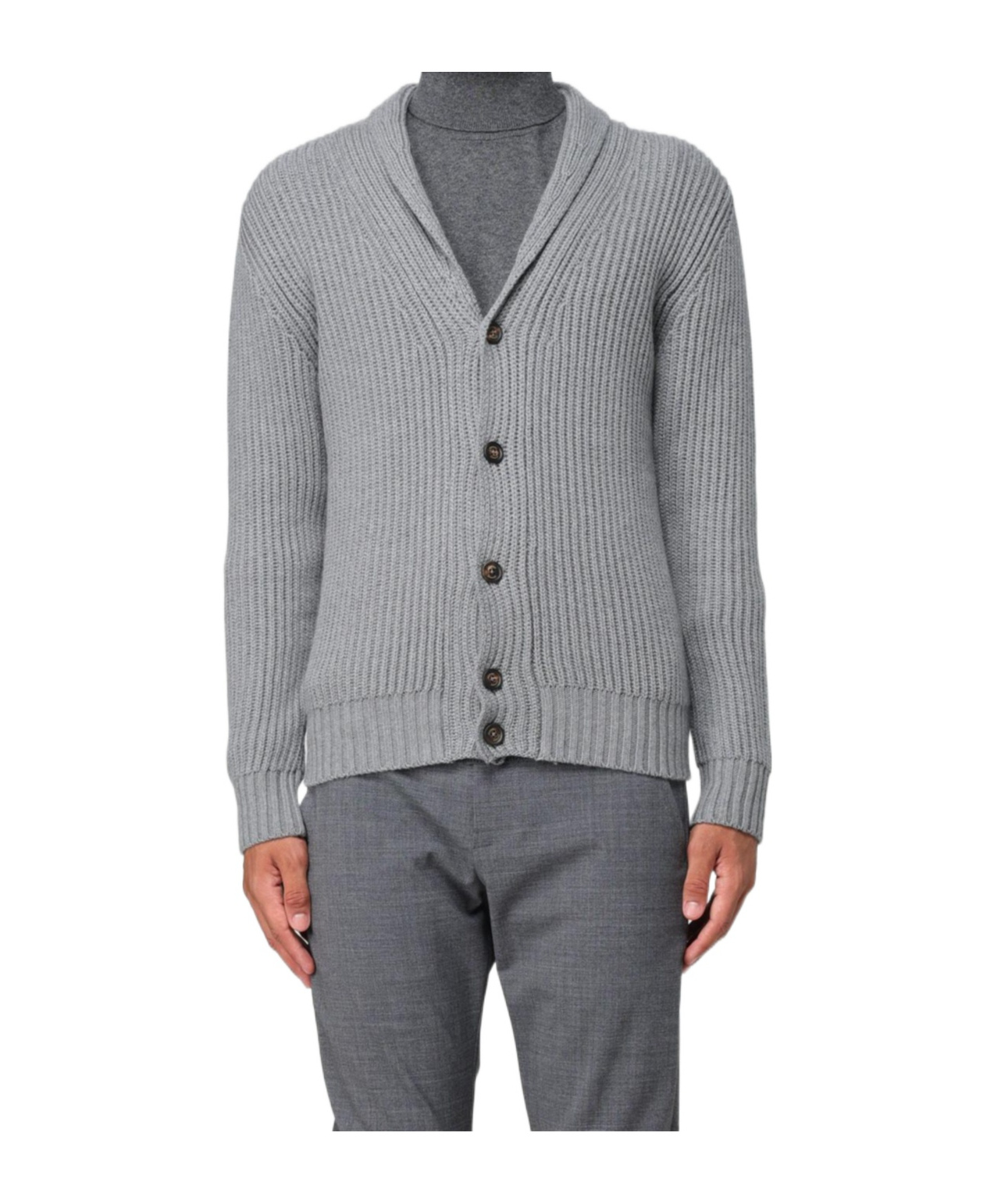 Shop Eleventy Long-sleeved Sweater In Gray