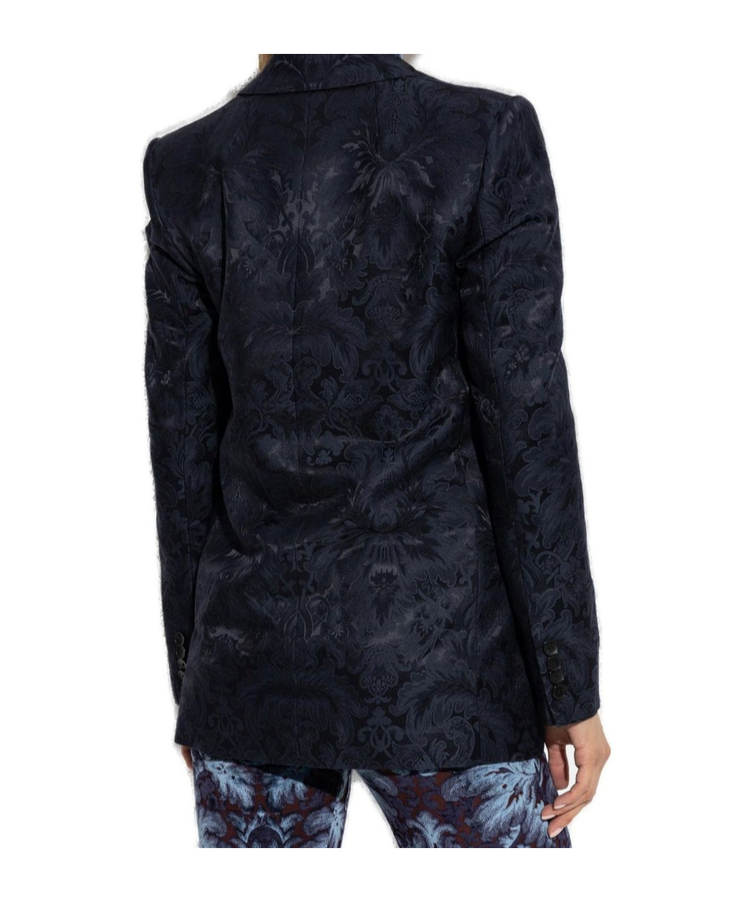 Etro Single-breasted One Button Jacket In Blue