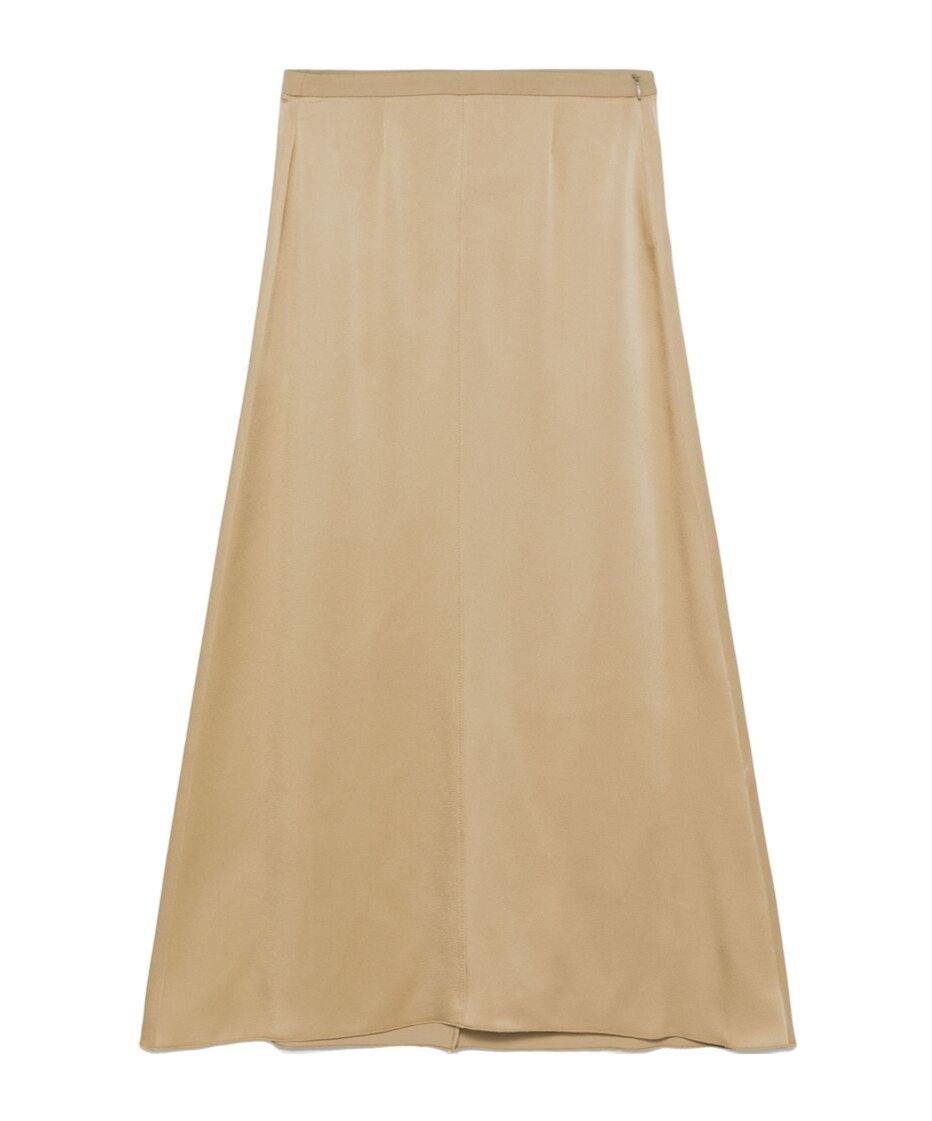 Forte Forte Satin Midi Skirt In Nude