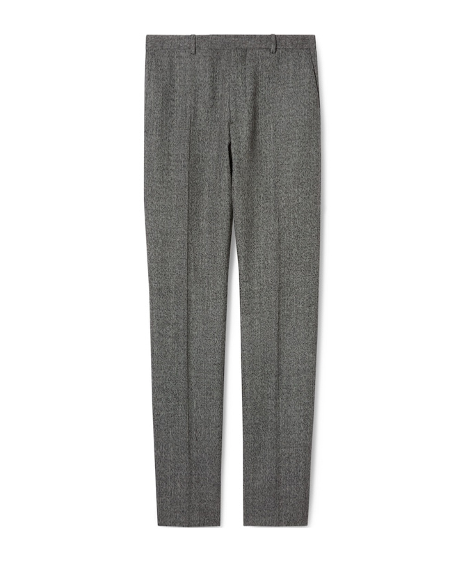 Gucci Wool Mouliné Pant In Gray