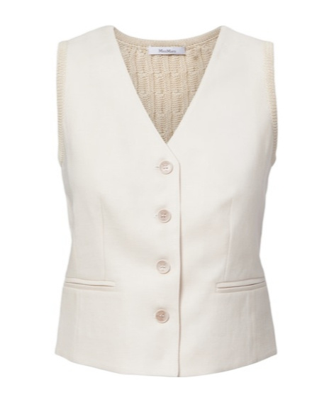 Max Mara Linen Vest In White