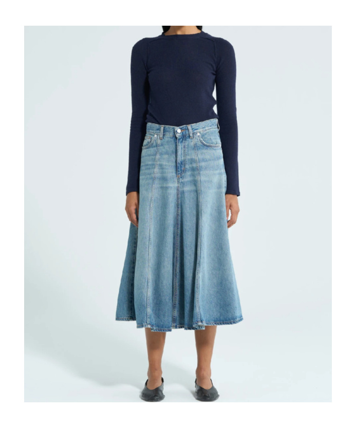 Shop Haikure Serenity Midi Skirt In Blue