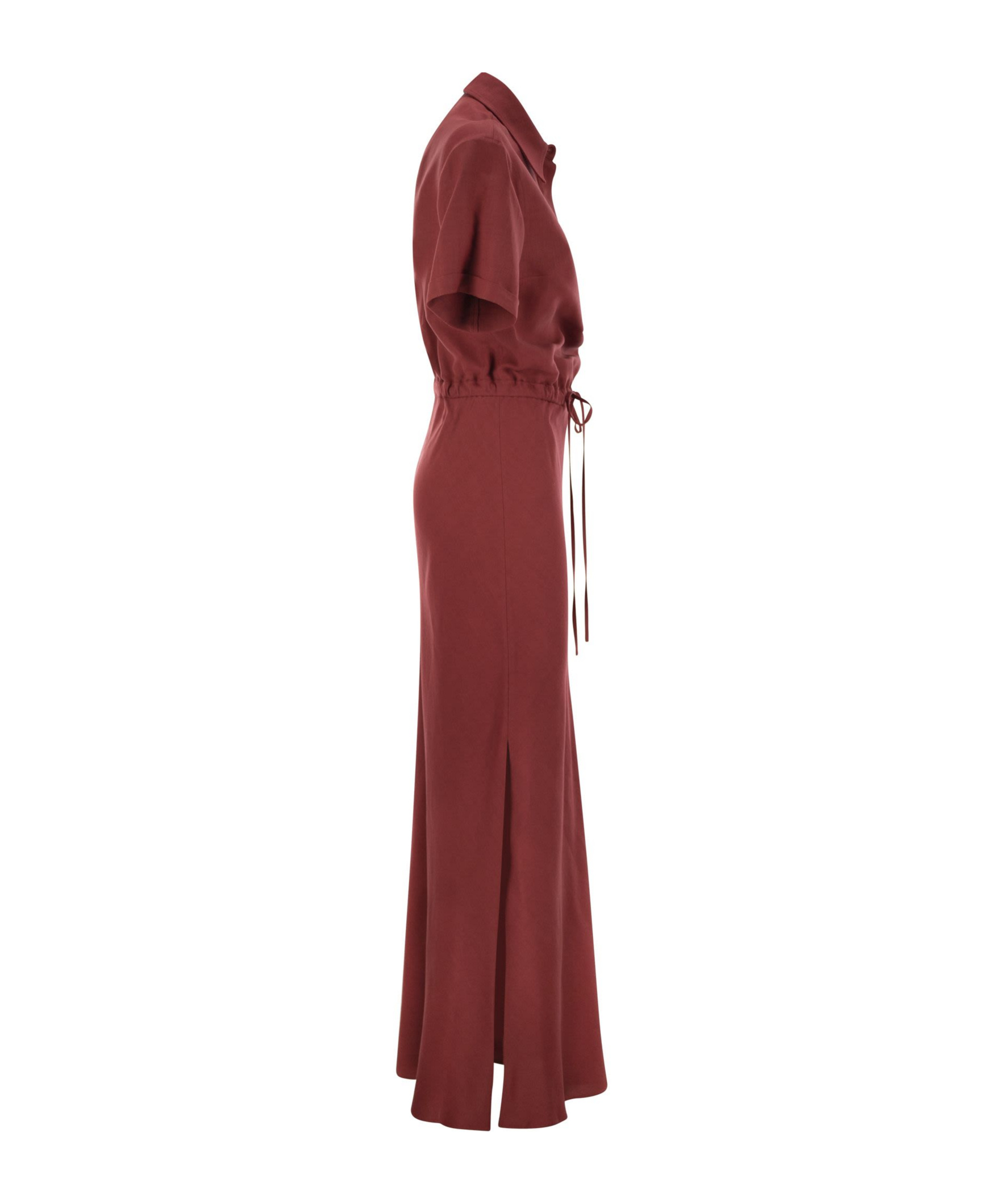 Brunello Cucinelli Short Sleeve Dress In Red