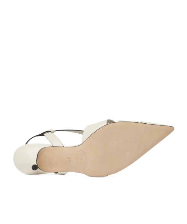 Scarosso Clio Slingback Pumps In White