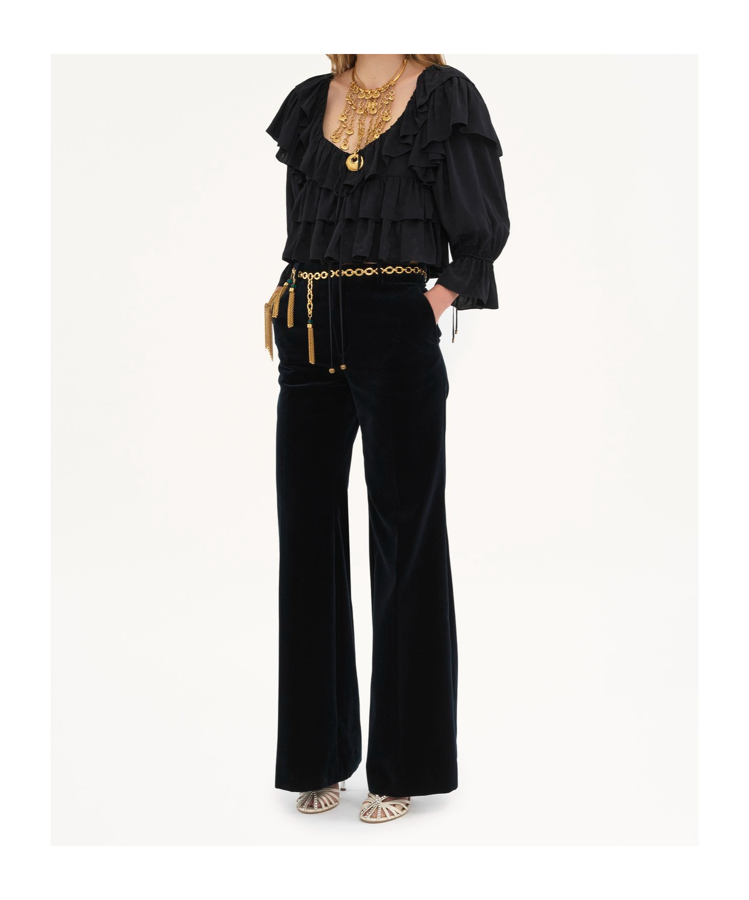 Chloé Long-sleeved Top In Black