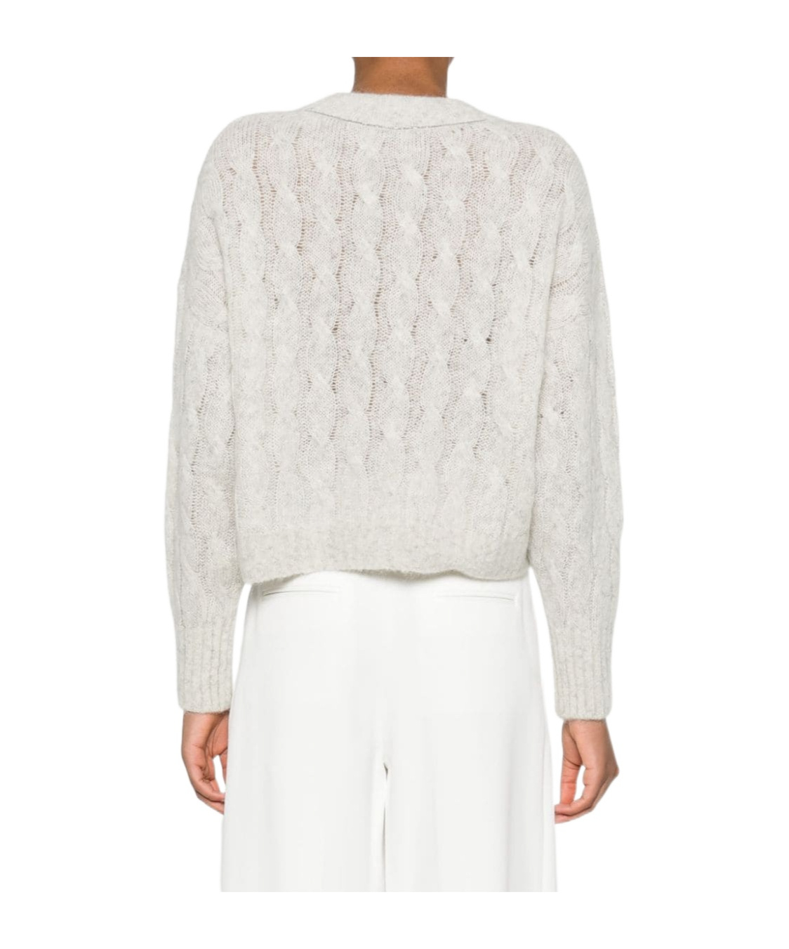 Brunello Cucinelli Sequin Embellished Jumper In White