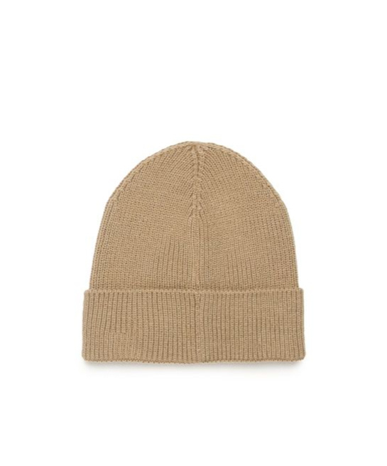 DIESEL LOGO-EMBROIDERED RIBBED-KNIT BEANIE
