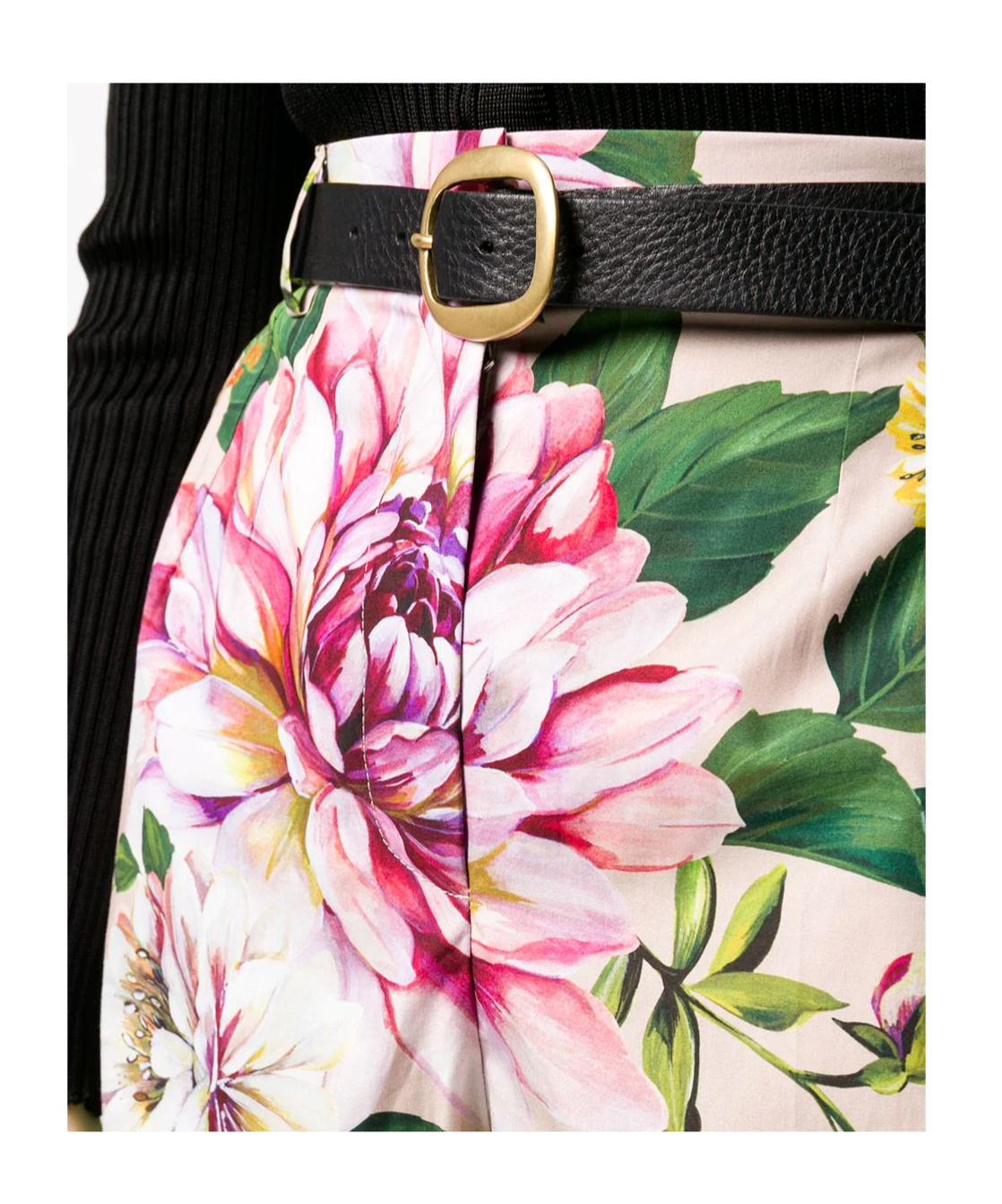 Dolce & Gabbana Floral Print Shorts In Nude
