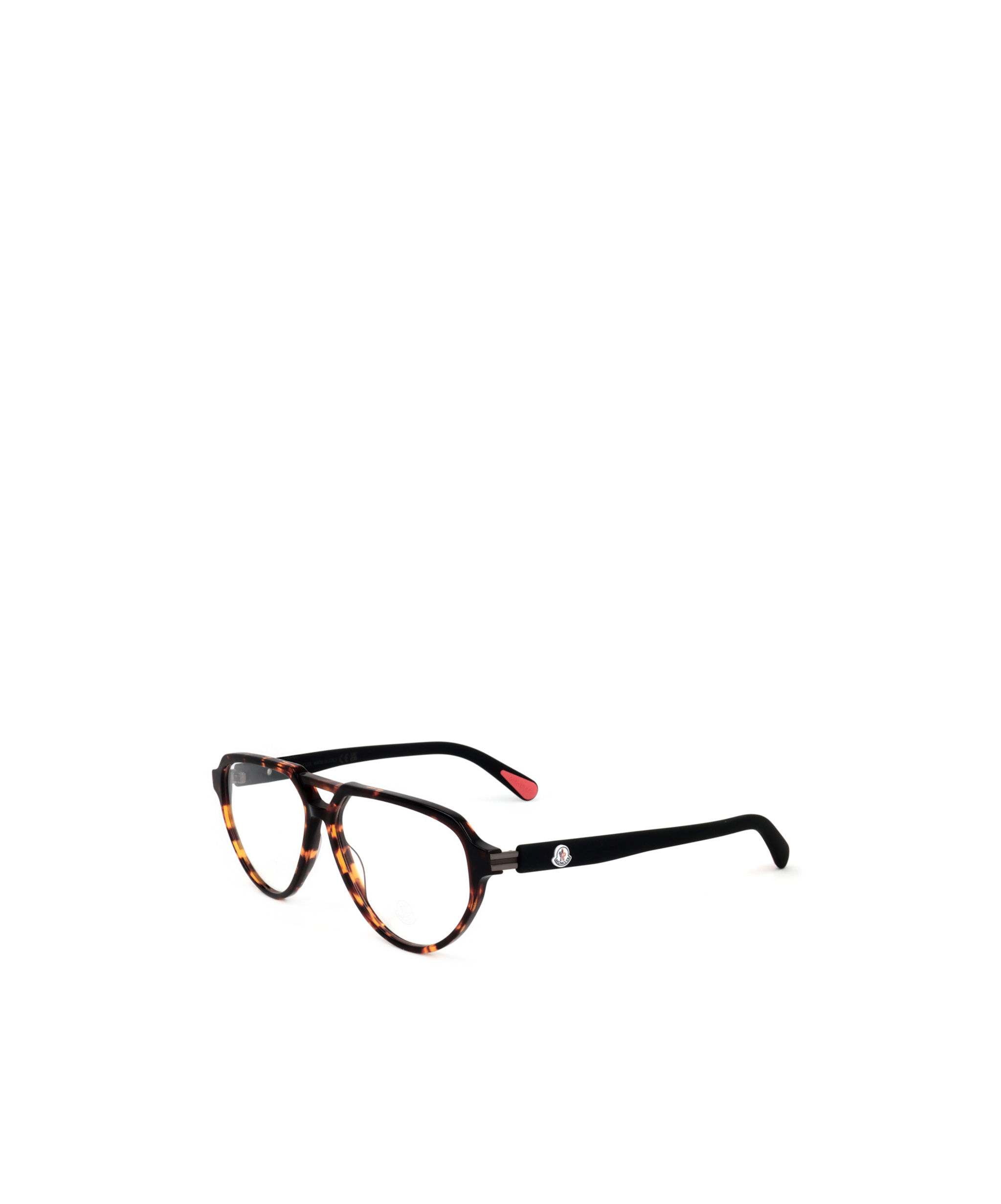 Moncler Tortoiseshell Pilot-frame Glasses In Black