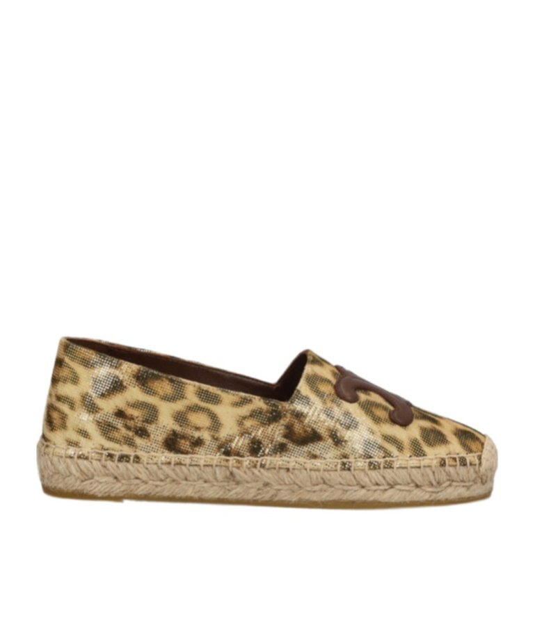 Celine Logo Espadrille In Nude