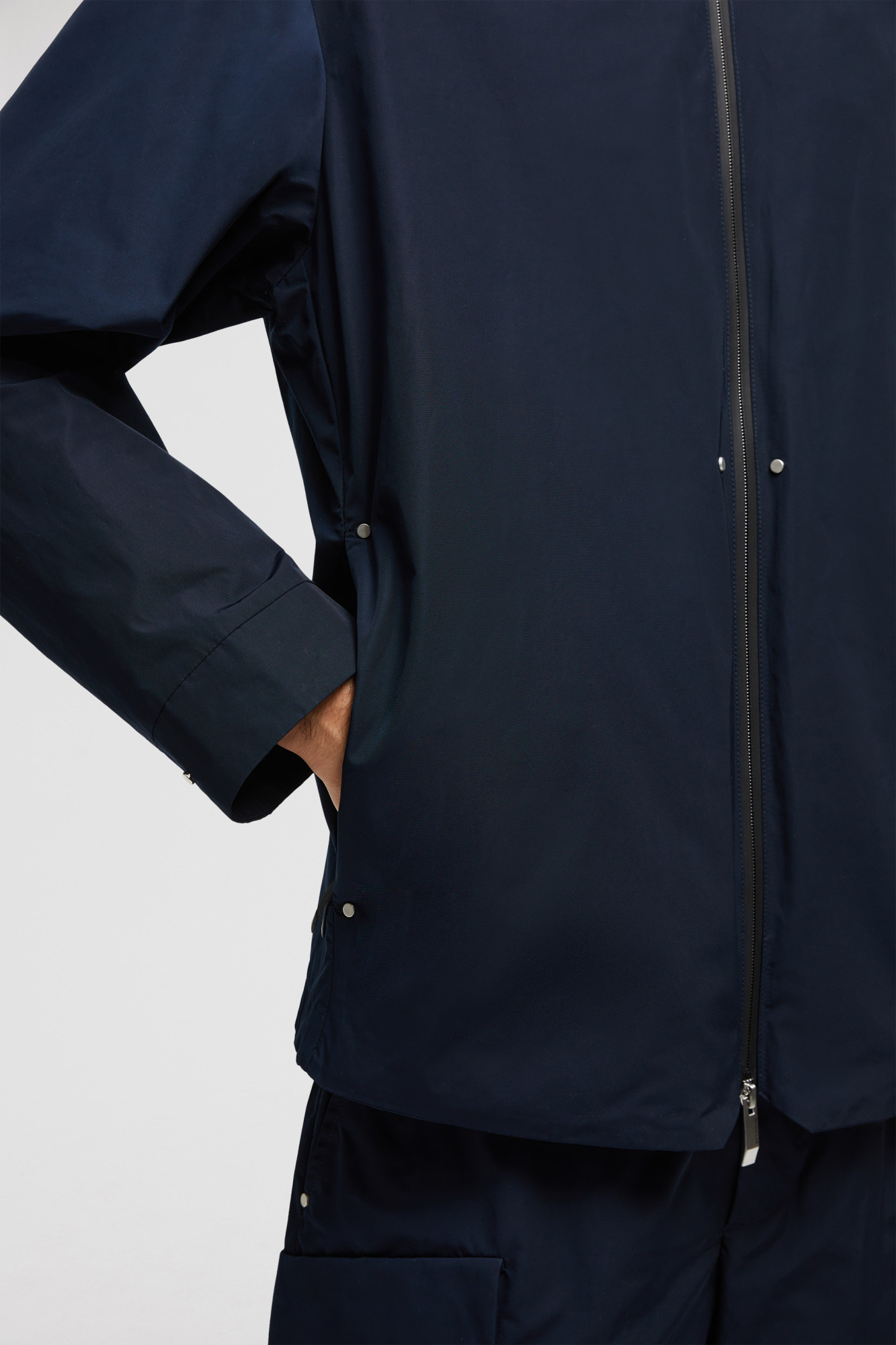 Shop Moncler Lacha Hooded Windbreaker In Blue