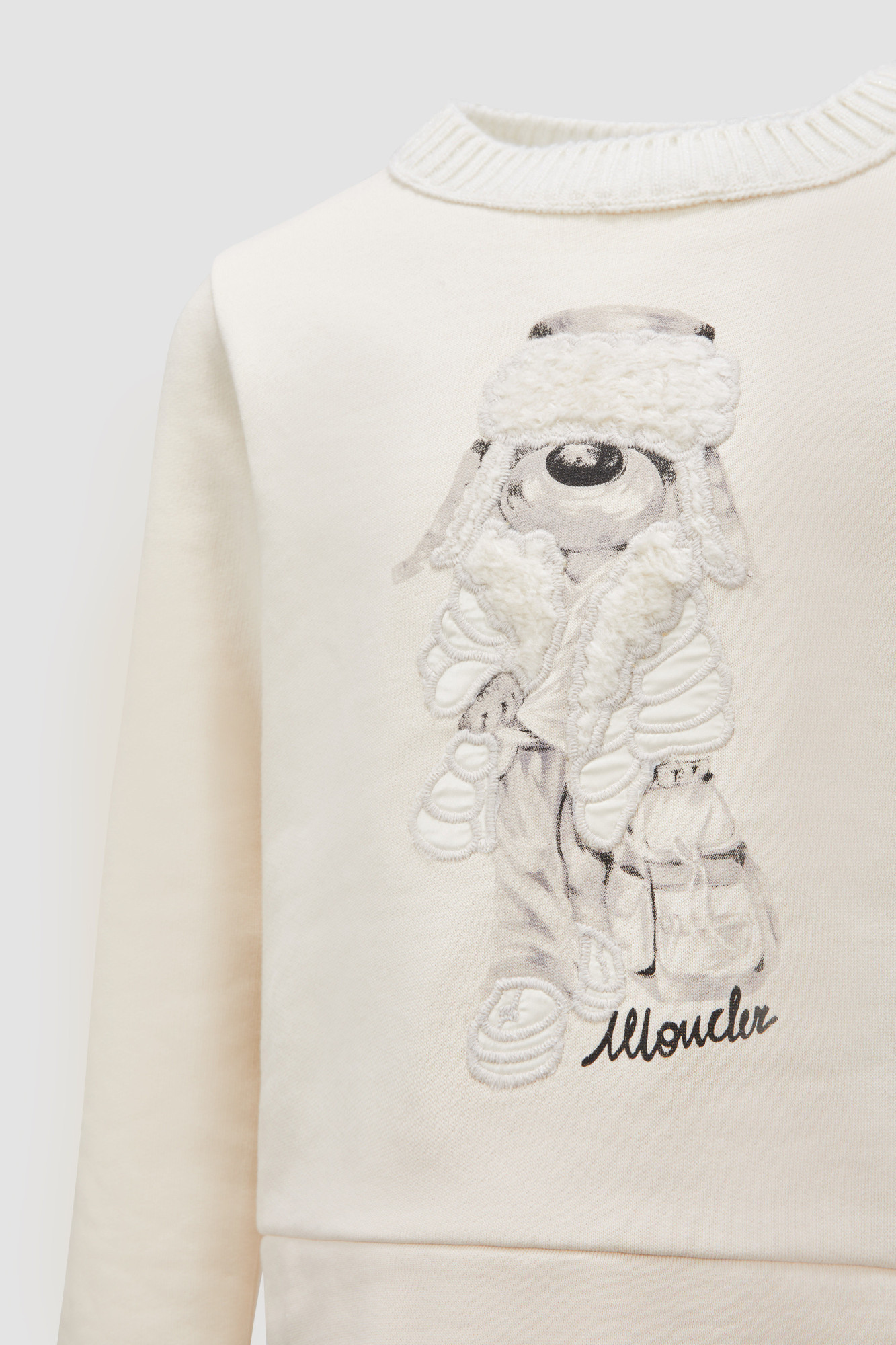 Moncler Printed Sweatshirt In Nude