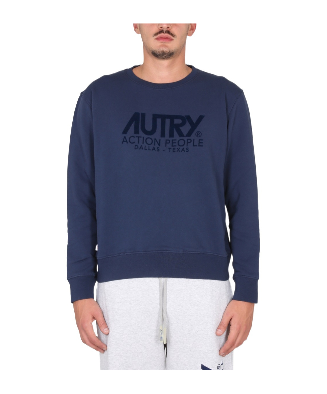 Shop Autry Long-sleeved Sweater In Blue