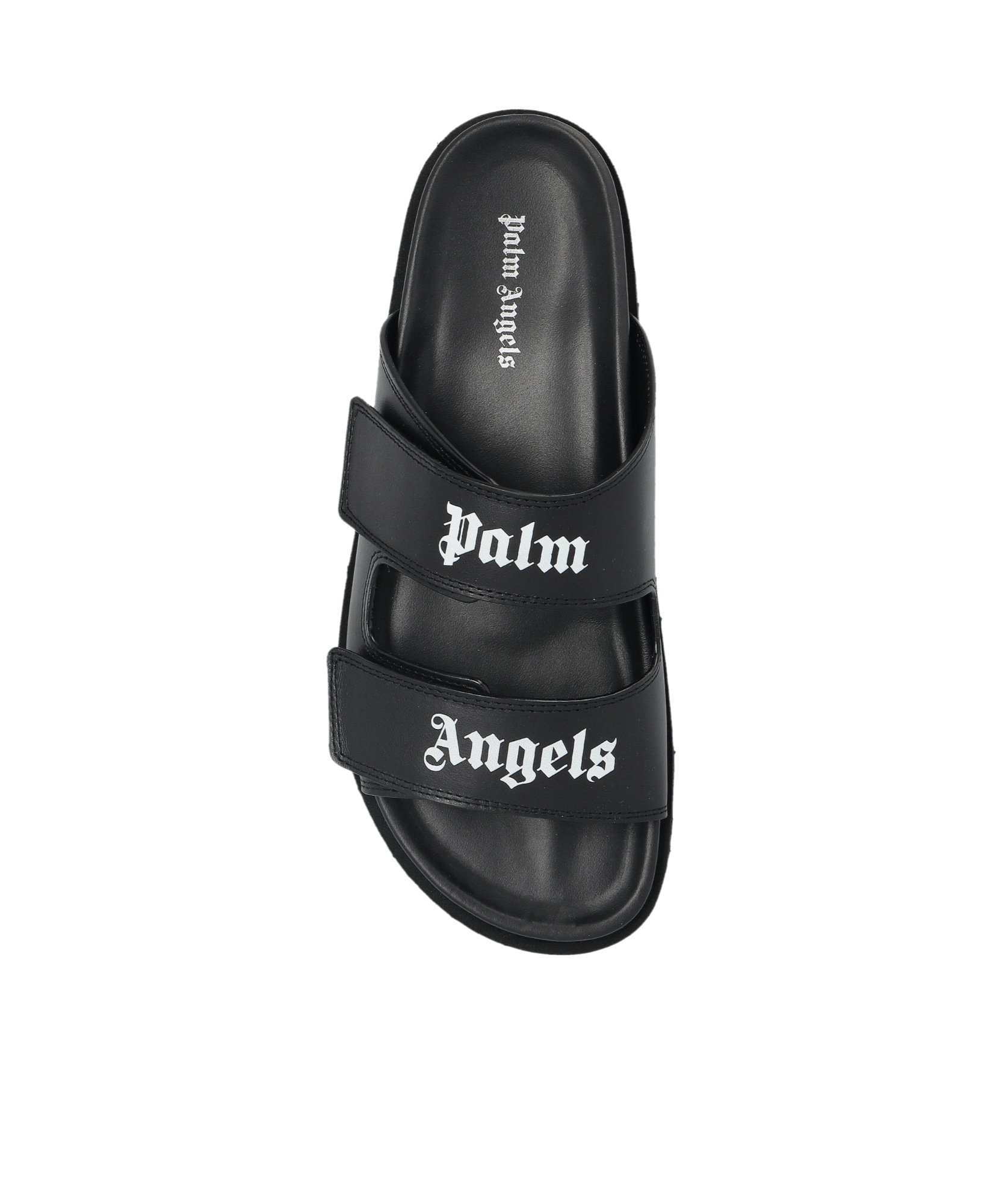 Palm Angels Logo-print Slides In Black