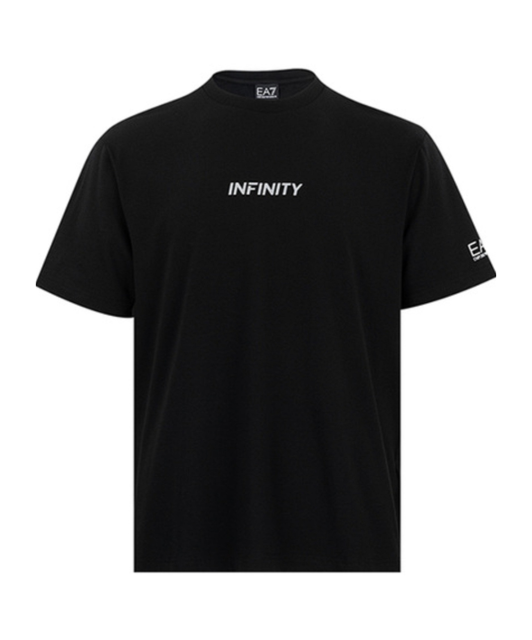 Ea7 Logo-print Cotton-blend T-shirt In Black