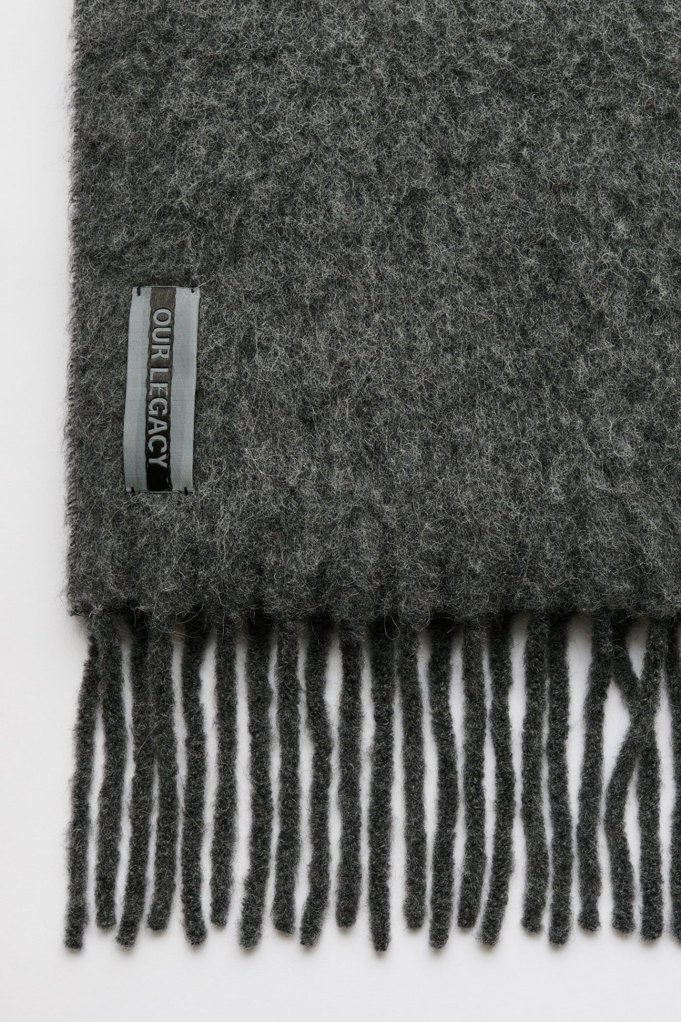 Our Legacy Tassel Scarf In Gray