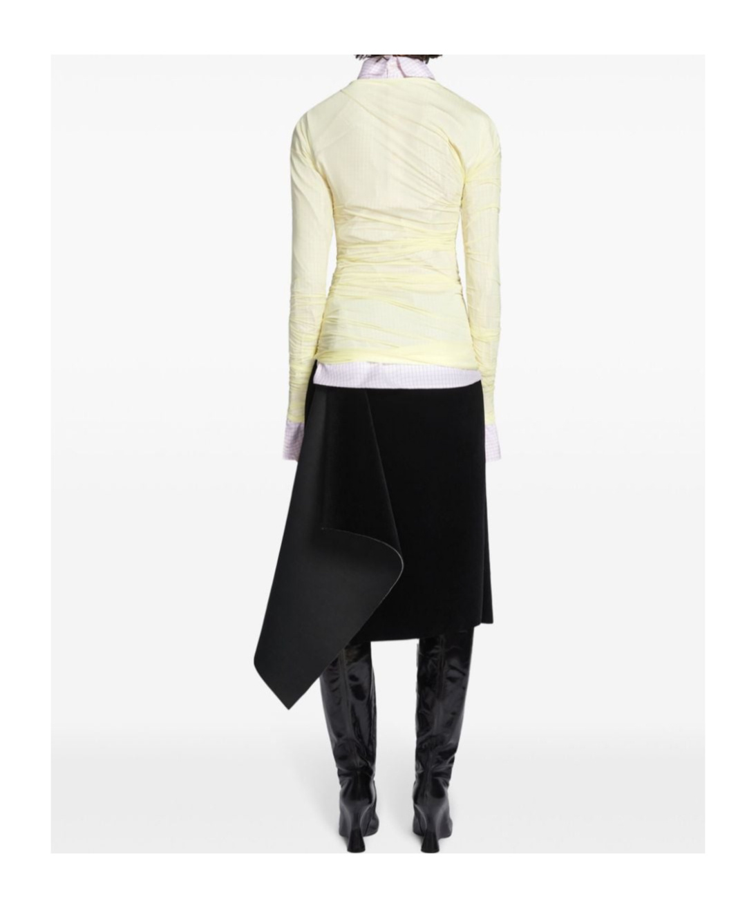 Shop Dries Van Noten Draped Crewneck T-shirt In Nude