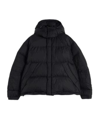 Aspesi Zipped Hooded Puffer Jacket In Black