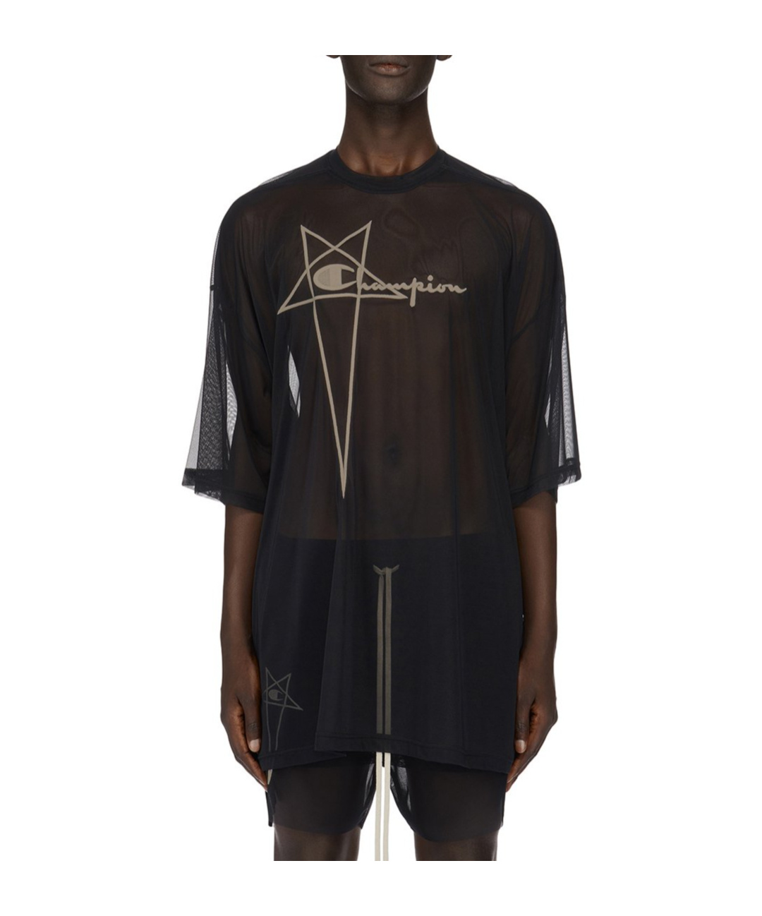 Rick Owens X Champion Tommy Crewneck T-shirt In Black