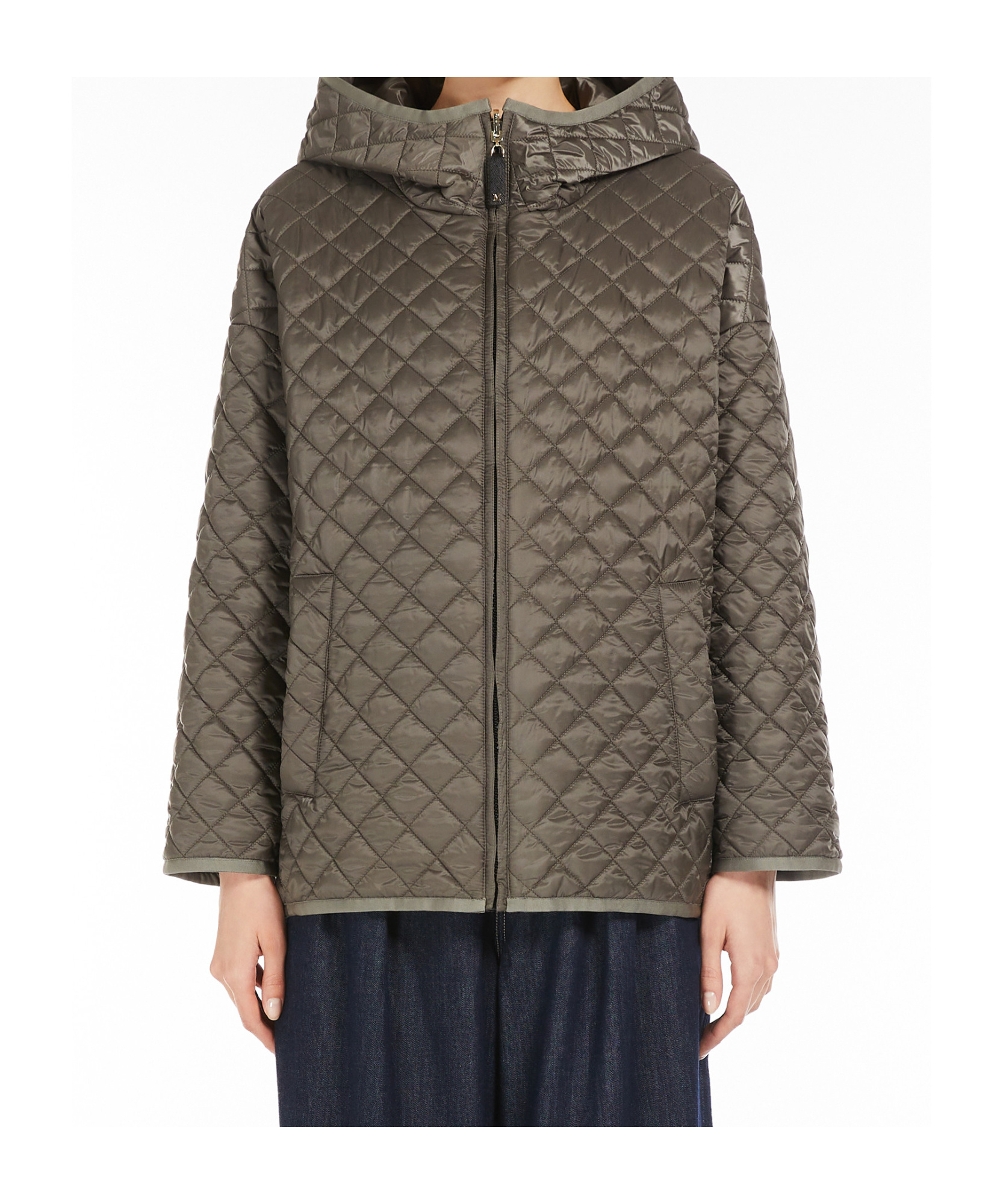 Max Mara Long-sleeved Double-sided Jacket In Gray