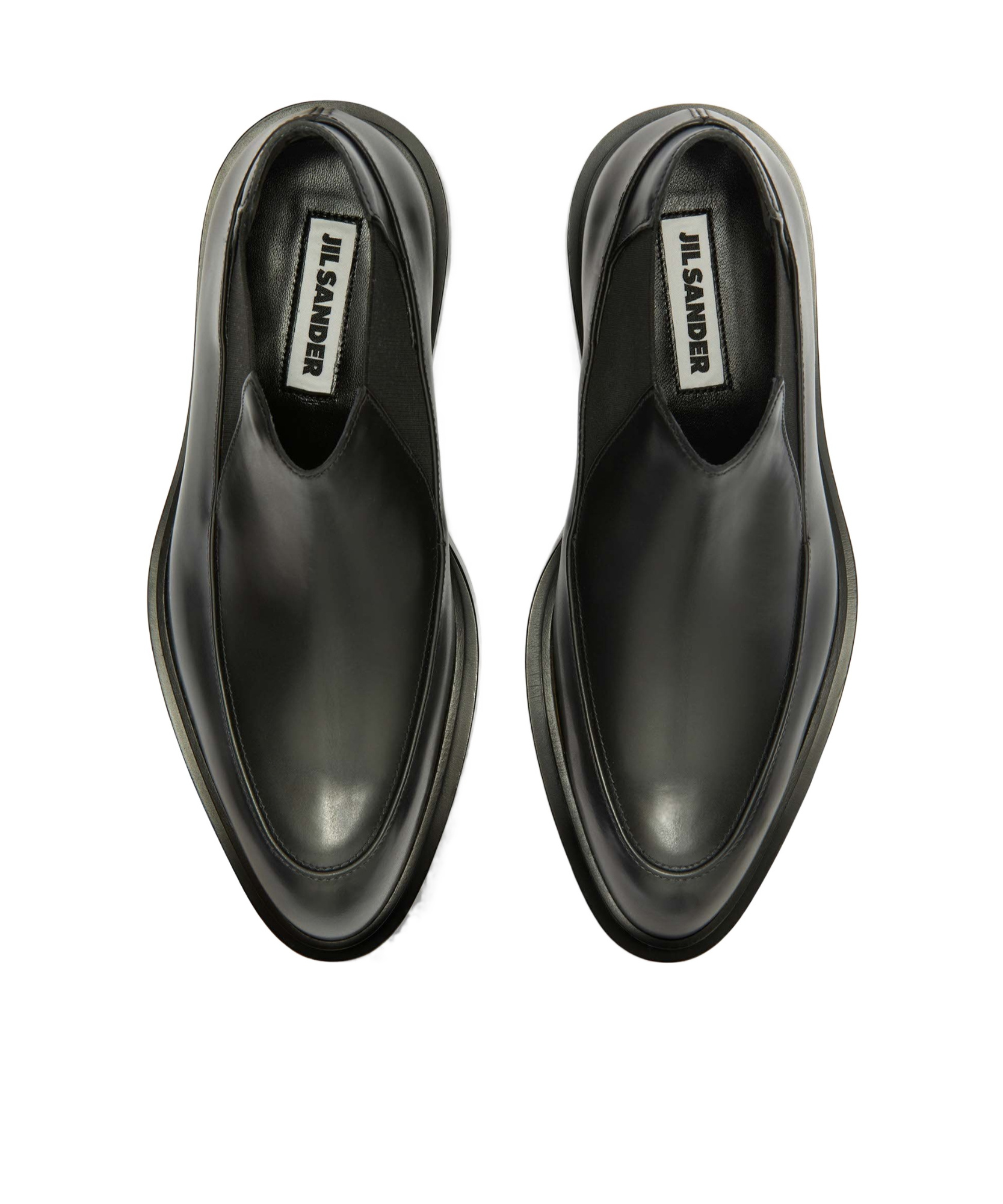 Jil Sander Leather Ankle Boots In Black