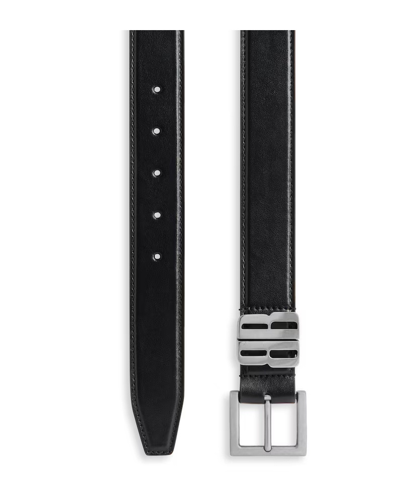 Balenciaga Men's Bb Editor Belt In Black In Black