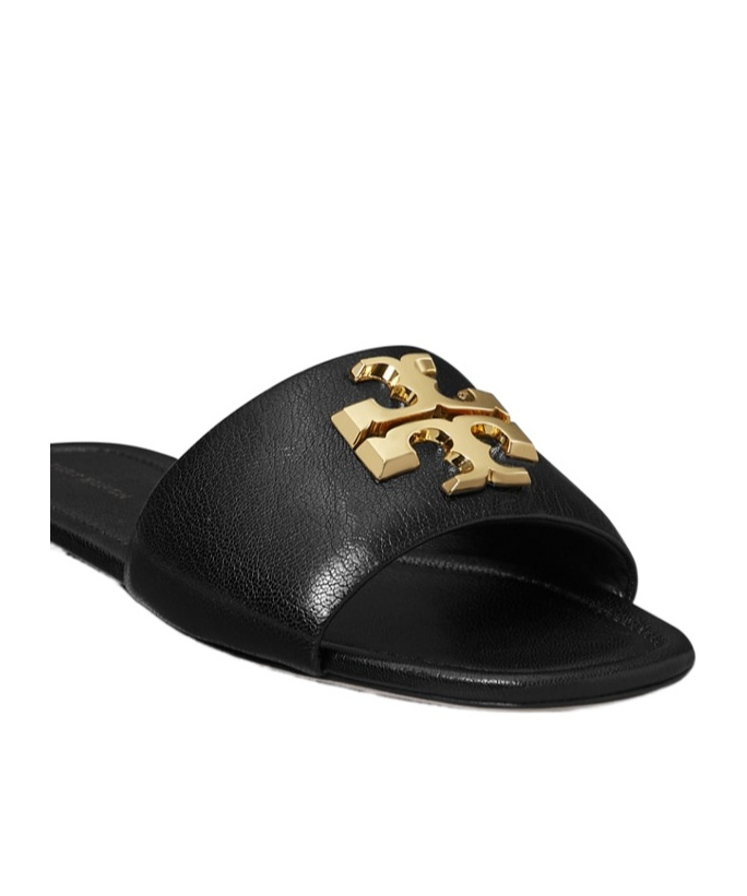 Tory Burch Square Toed Slippers In Black