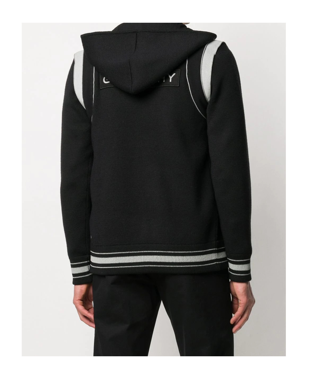 Givenchy Hoded Embroidered Casual Jacket In Black
