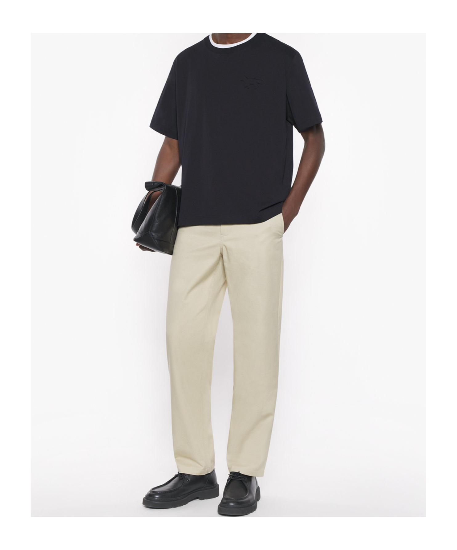 MAISON KITSUNÉ MAISON KITSUNÉ EMBOSSED PROFILE FOX OVERSIZE TEE-SHIRT