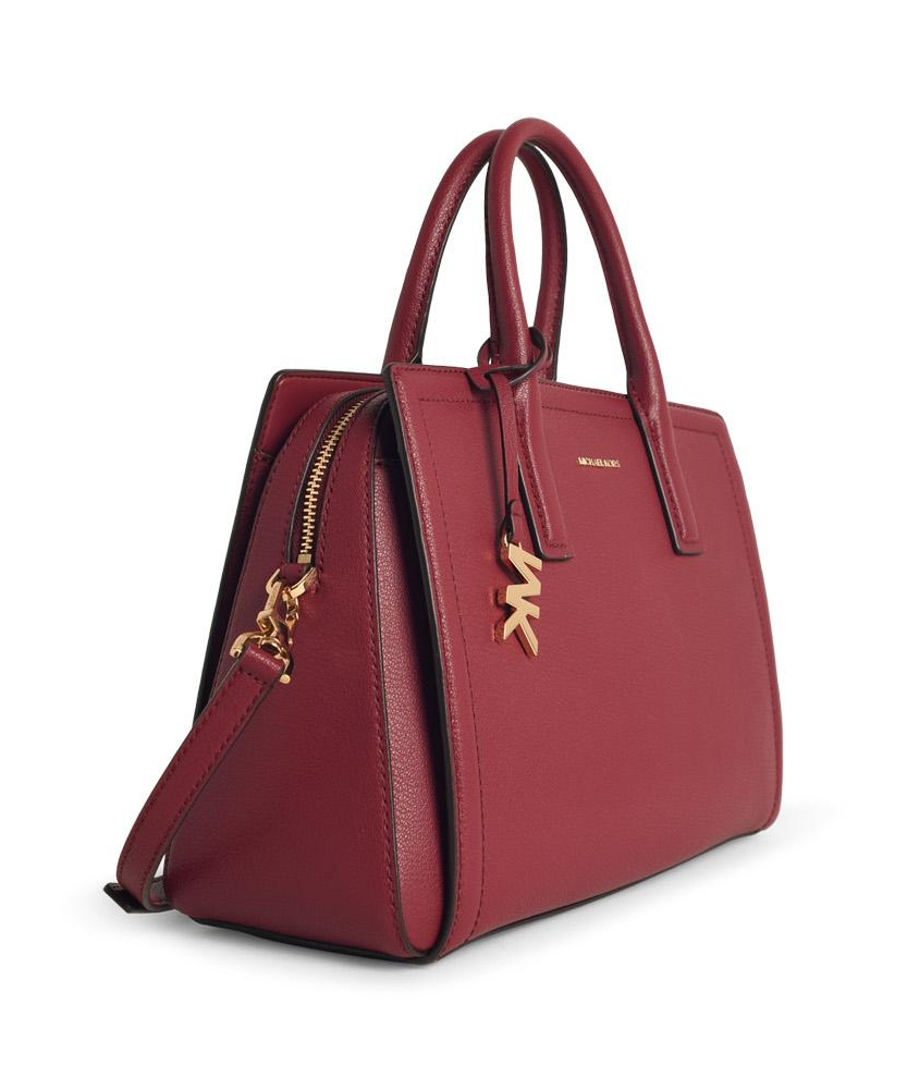 Michael Kors Michael  Laila Medium Satchel Bag In Red