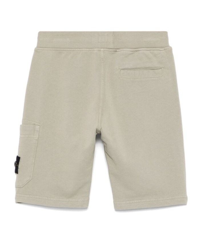 Stone Island Elastic Waist Shorts In Brown