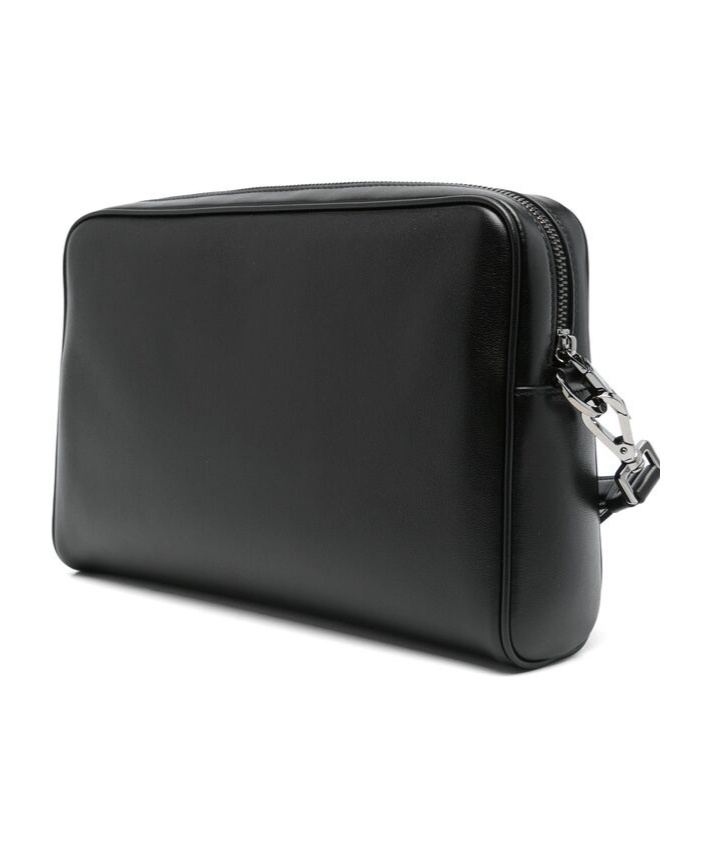 Dolce & Gabbana Logo-plaque Clutch Bag In Black